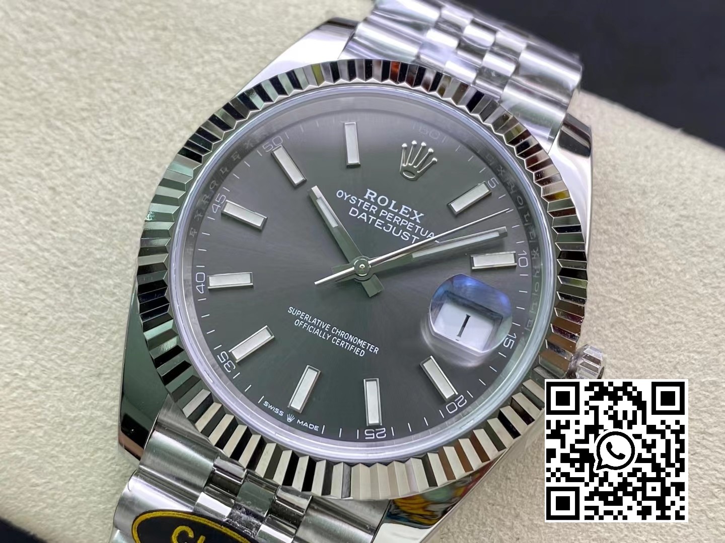 Rolex DateJust 41 126334 Clean Factory 1:1 Best Edition 904L Steel Gray Stick Dial