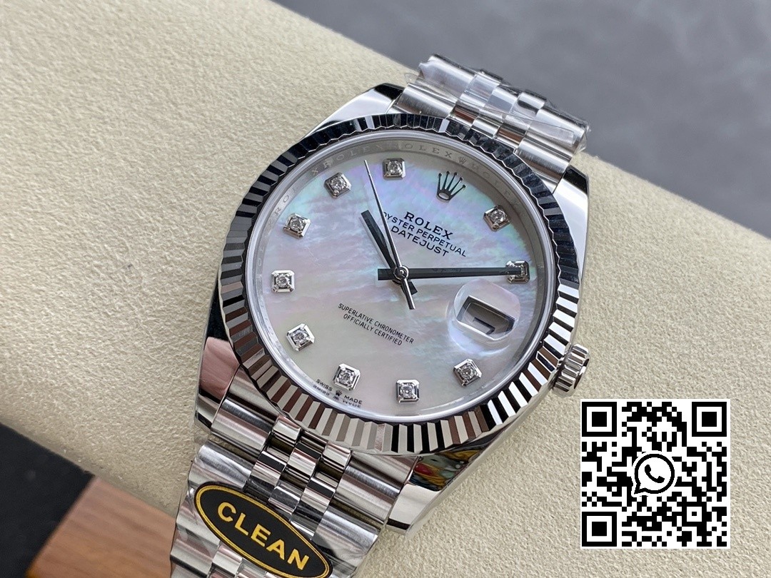 Rolex DateJust 41 126334 Clean Factory 1:1 Best Edition 904L Steel MOP Diamond Dial