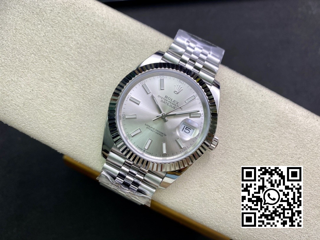 Rolex DateJust 41 126334 Clean Factory 1:1 Best Edition 904L Steel Silvery Stick Dial