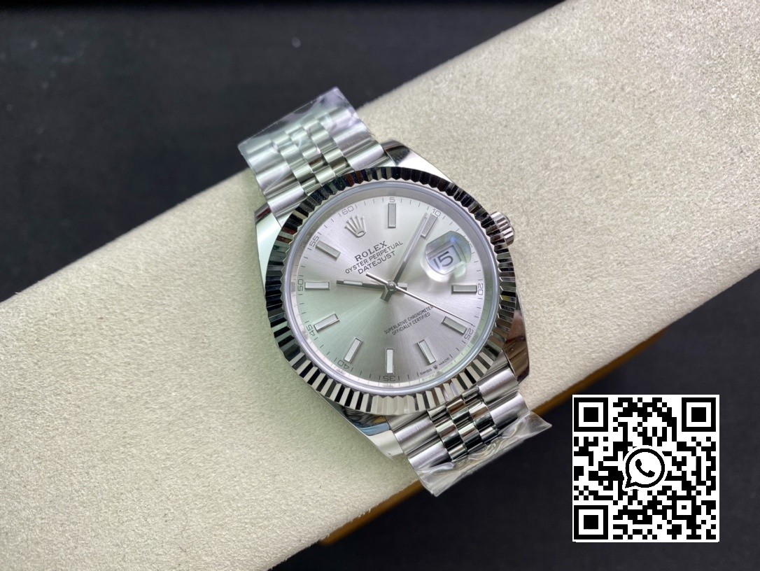 Rolex DateJust 41 126334 Clean Factory 1:1 Best Edition 904L Steel Silvery Stick Dial