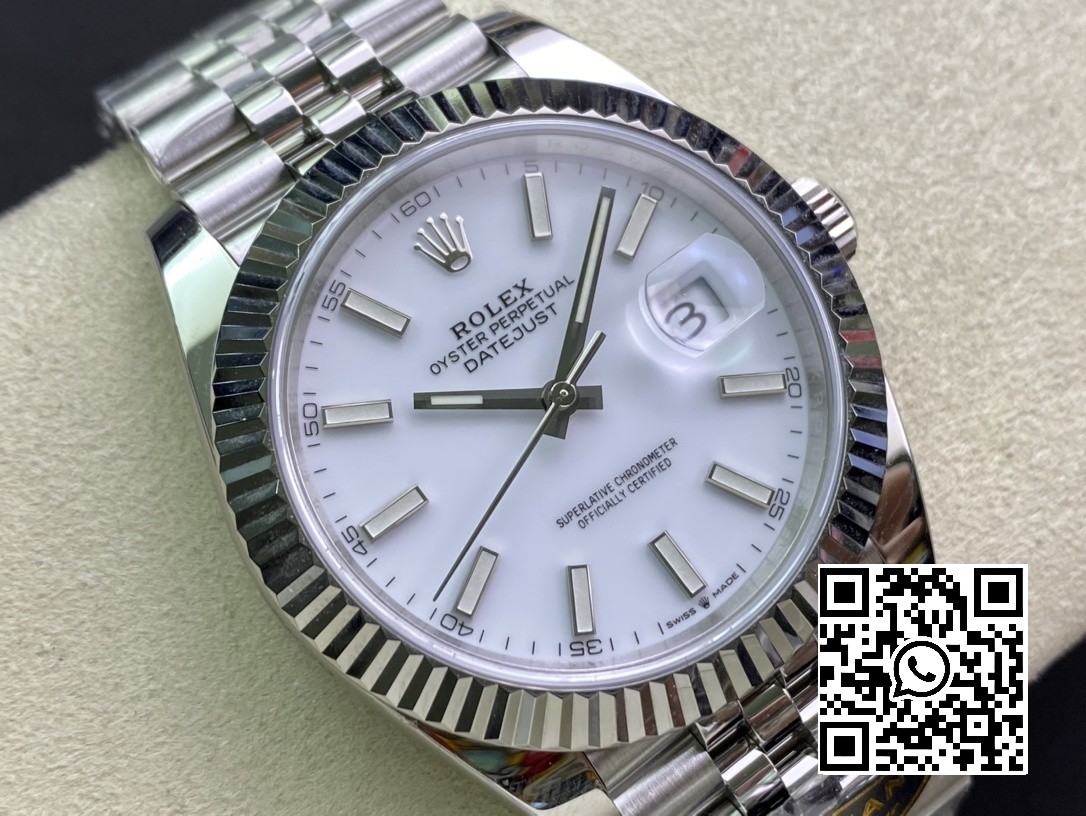 Rolex DateJust 41 126334 Clean Factory 1:1 Best Edition 904L Steel White Stick Dial