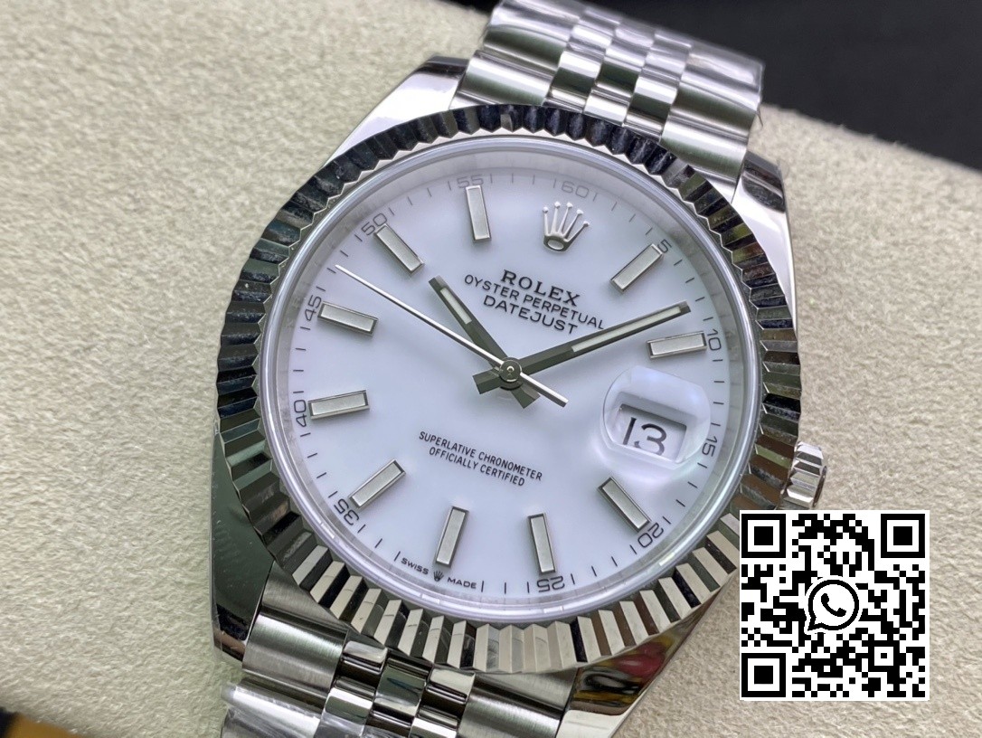 Rolex DateJust 41 126334 Clean Factory 1:1 Best Edition 904L Steel White Stick Dial