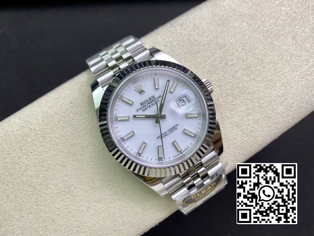 Rolex DateJust 41 126334 Clean Factory 1:1 Best Edition 904L Steel White Stick Dial