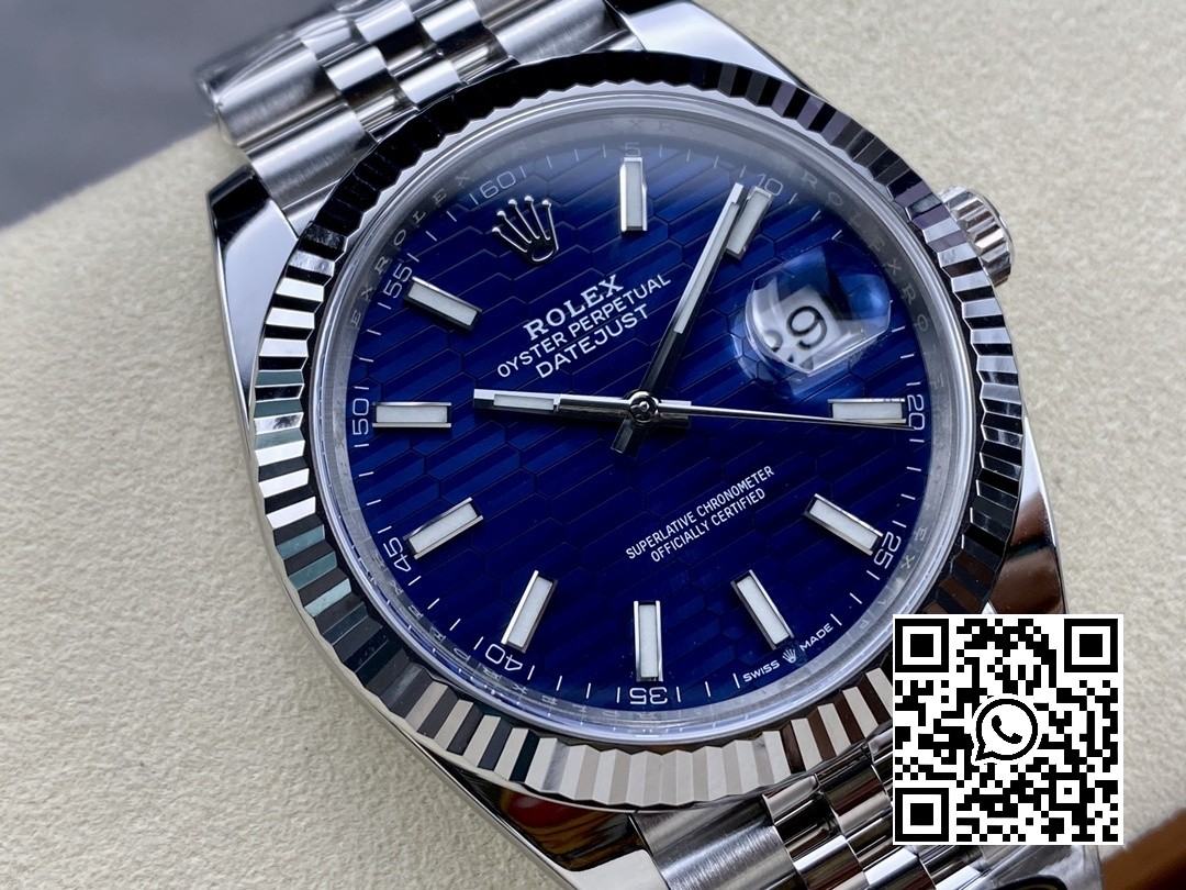 Rolex DateJust 41MM 126334 SS Clean Factory 1:1 Best Edition Blue Fluted Dial