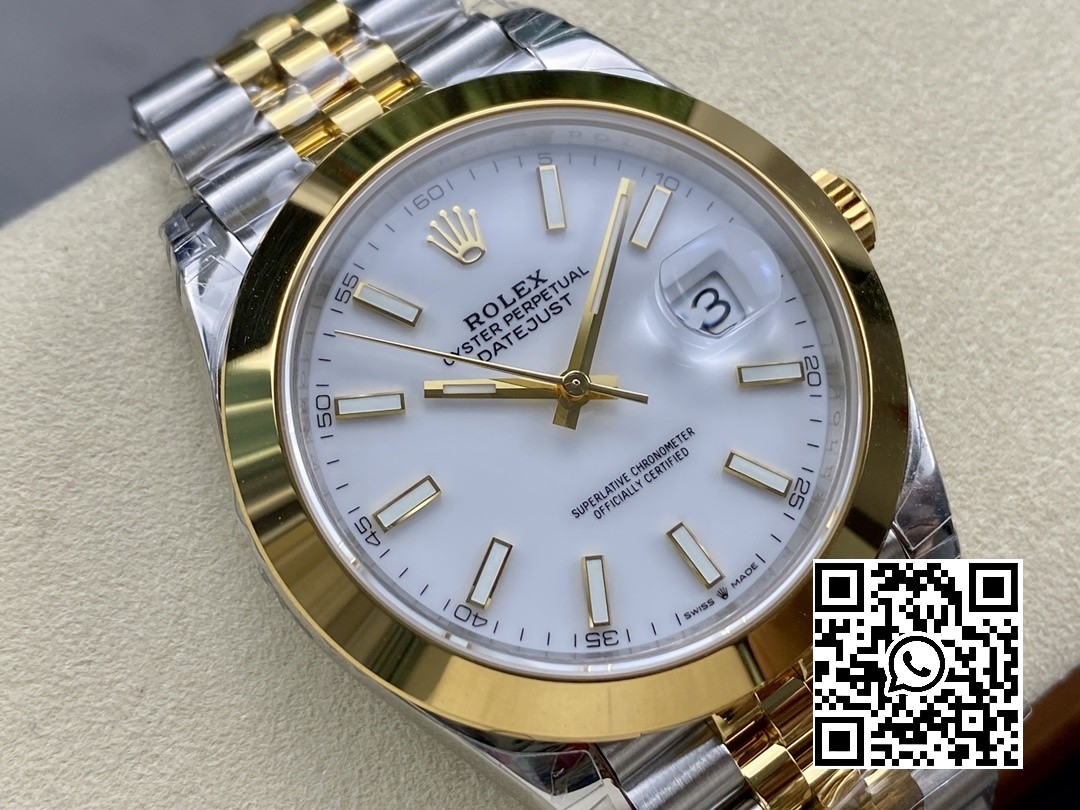 Rolex DateJust 41 126303 904L SS VS Factory 1:1 Best Edition White Dial