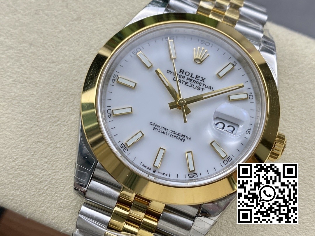 Rolex DateJust 41 126303 904L SS VS Factory 1:1 Best Edition White Dial