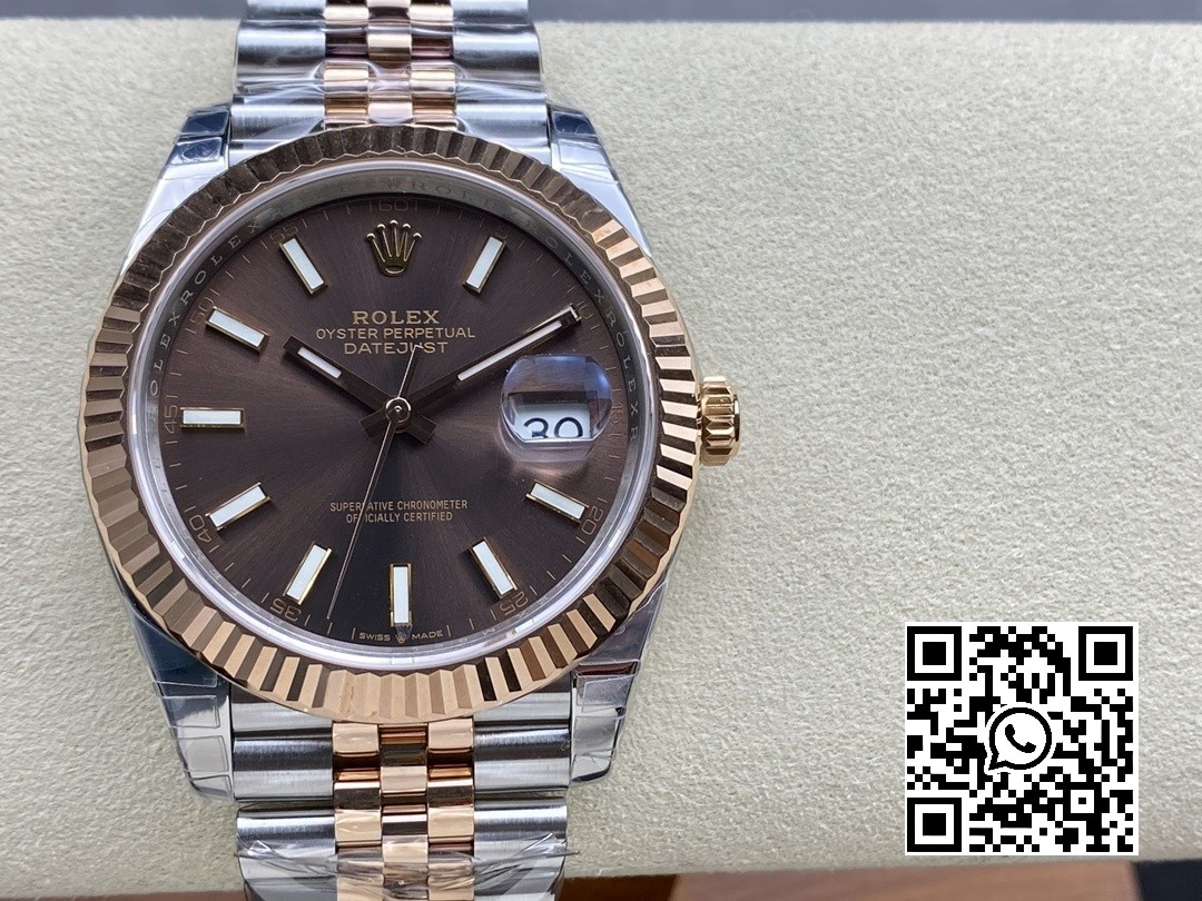 Rolex DateJust 41 126331 904L SS/RG VS Factory 1:1 Best Edition Brown Dial