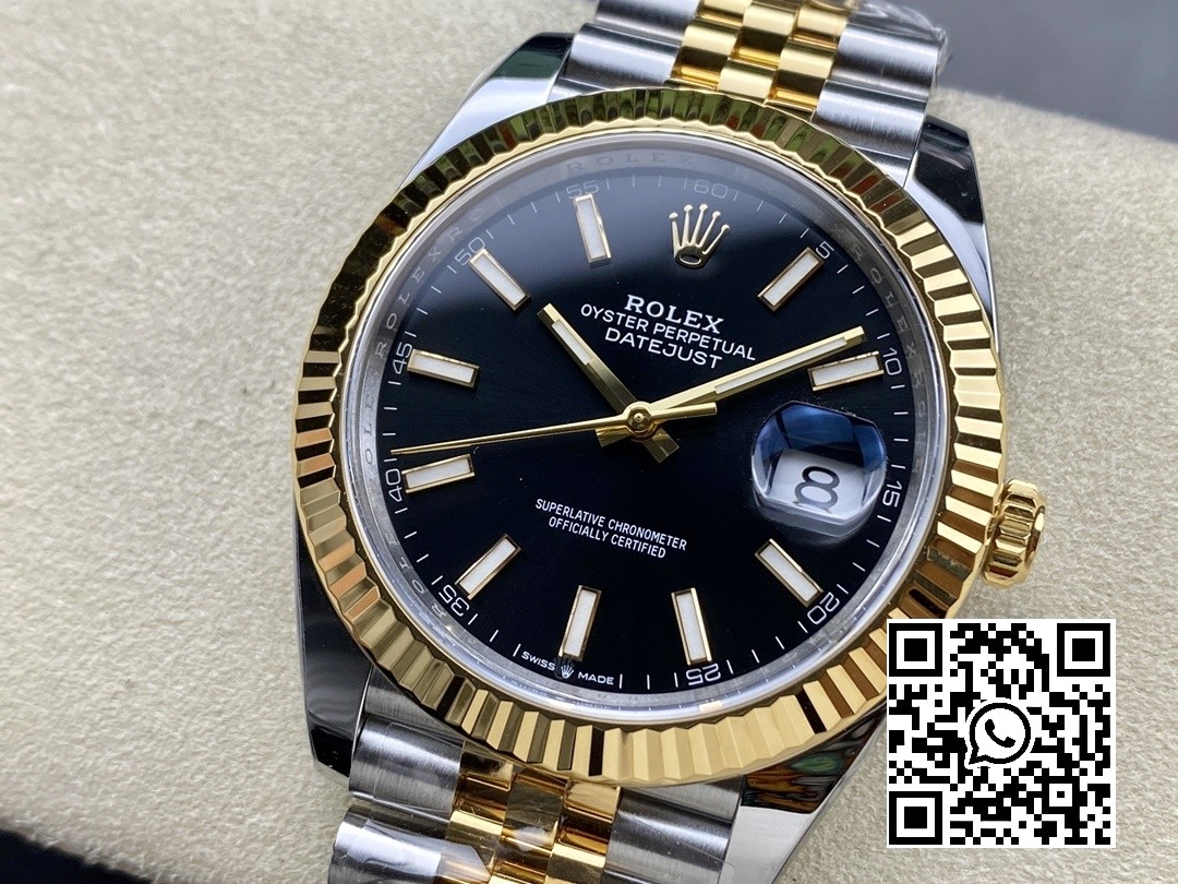 Rolex DateJust 41 126333 Clean Factory 1:1 Best Edition 904L Steel Black Stick Dial