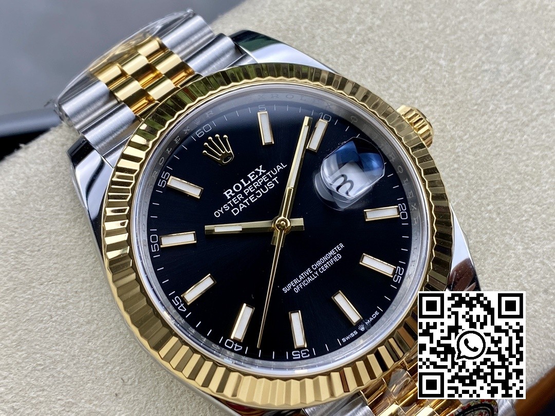 Rolex DateJust 41 126333 Clean Factory 1:1 Best Edition 904L Steel Black Stick Dial