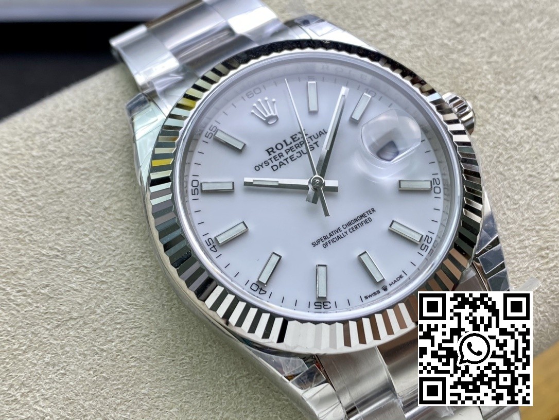 Rolex DateJust 41 126334 904L SS VS Factory 1:1 Best Edition White Dial