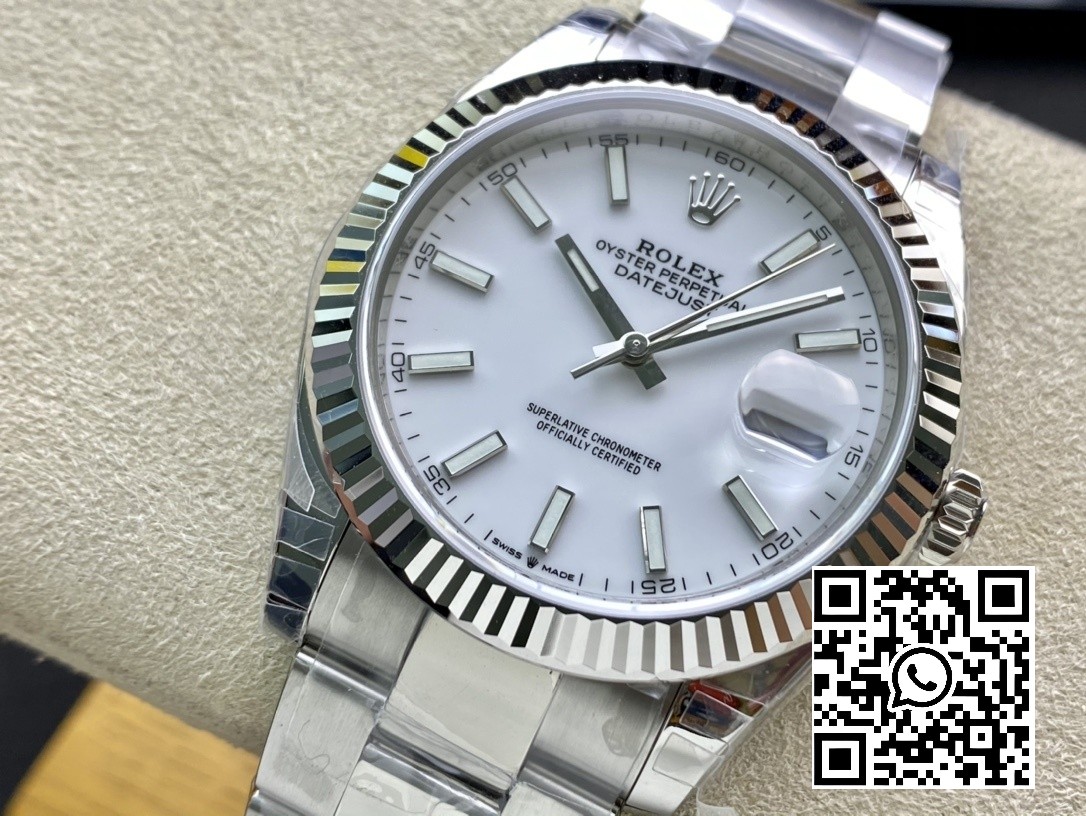 Rolex DateJust 41 126334 904L SS VS Factory 1:1 Best Edition White Dial