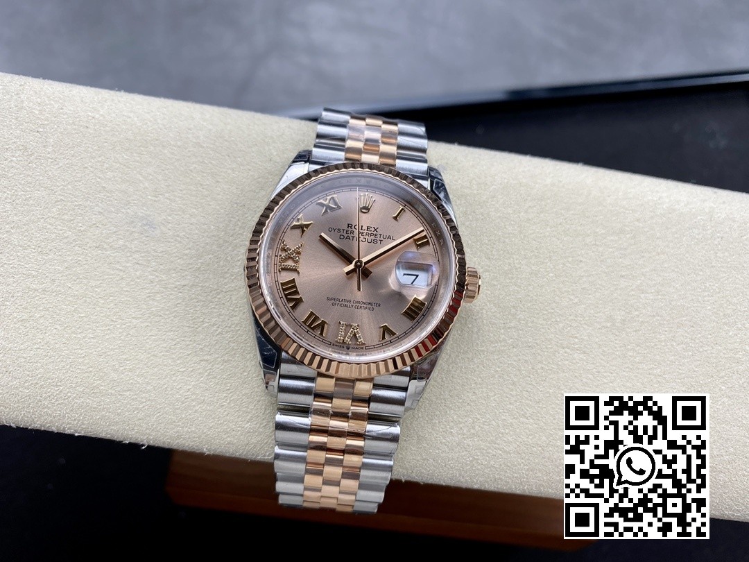 Rolex DateJust 36 SS/RG 126231 VS Factory 1:1 Best Edition 904L Steel RG Dial