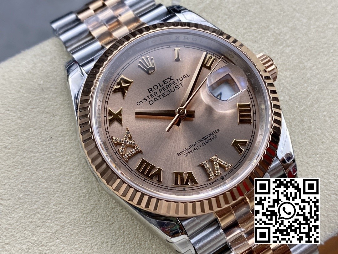 Rolex DateJust 36 SS/RG 126231 VS Factory 1:1 Best Edition 904L Steel RG Dial