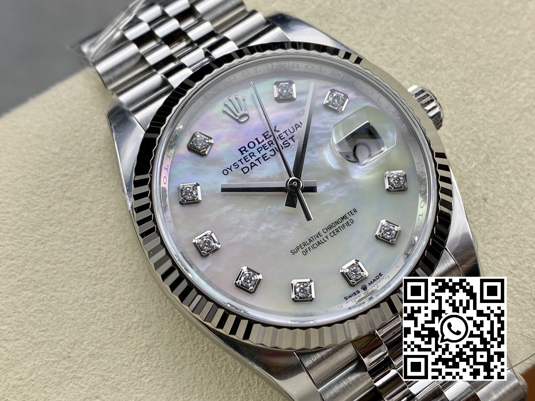 Rolex DateJust 36mm 126234 Clean Factory 1:1 Best Edition 904L Steel MOP Diamond Dial