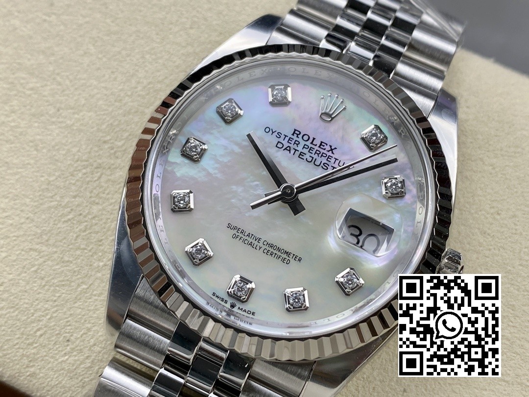 Rolex DateJust 36mm 126234 Clean Factory 1:1 Best Edition 904L Steel MOP Diamond Dial