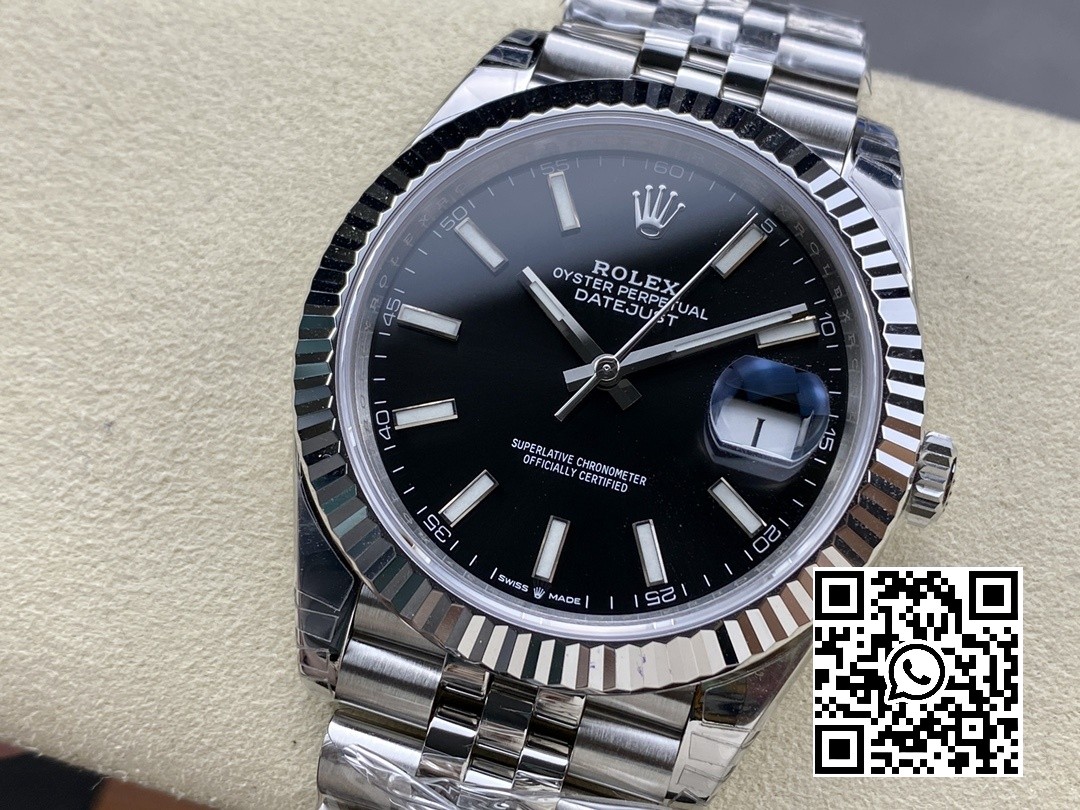 Rolex DateJust 41 126300 904L SS VS Factory 1:1 Best Edition Black Dial