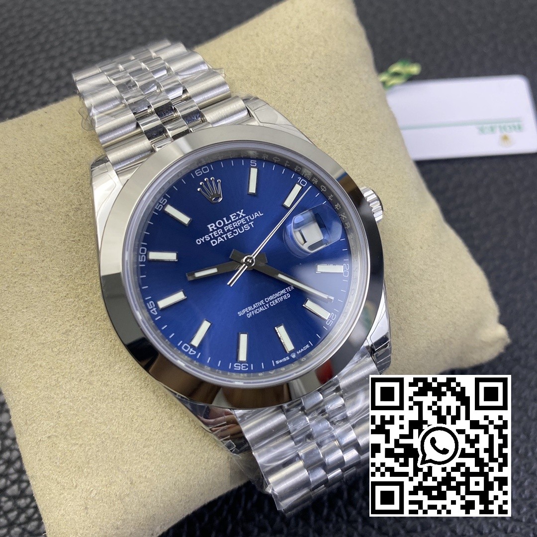 Rolex DateJust 41 126300 904L SS VS Factory 1:1 Best Edition Blue Dial