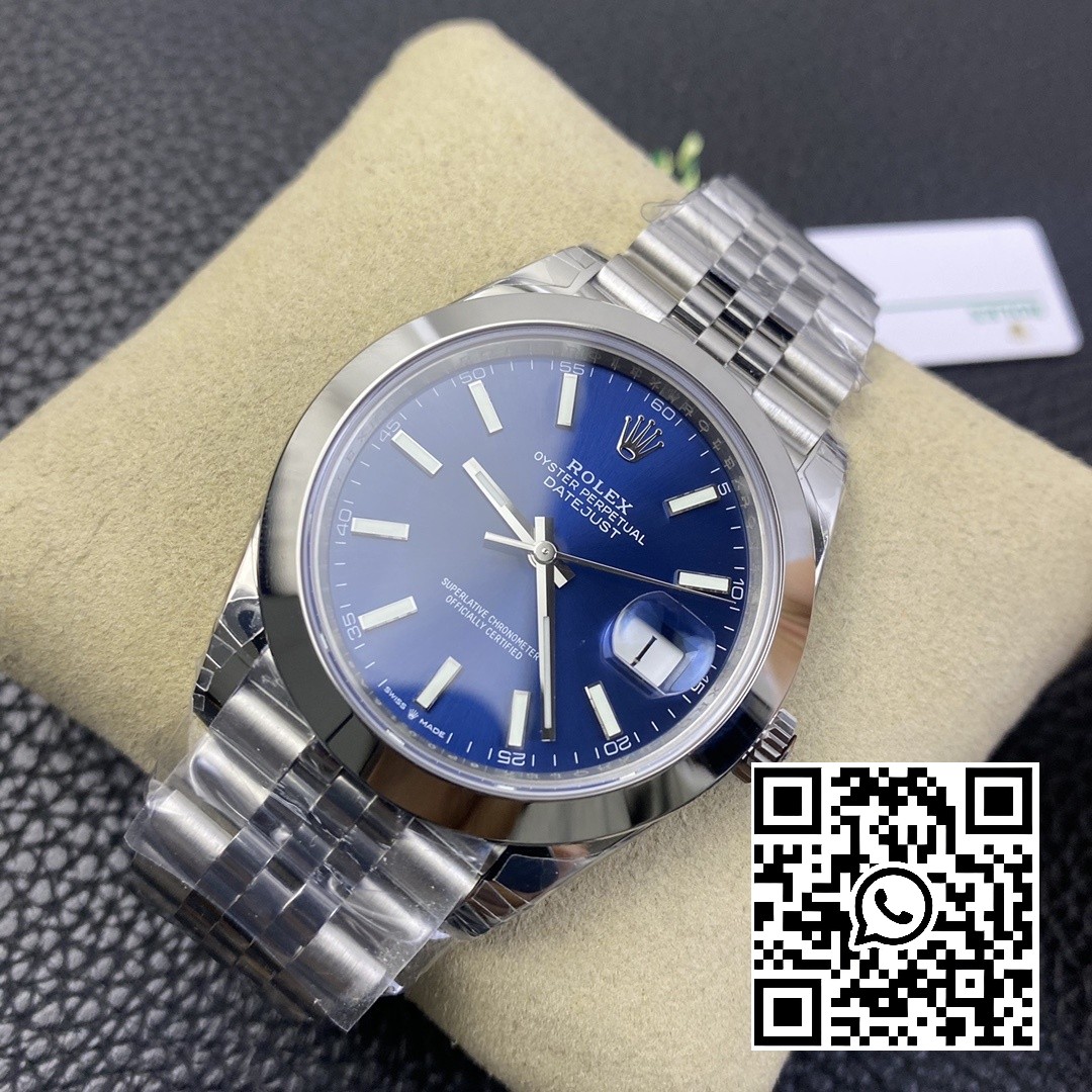 Rolex DateJust 41 126300 904L SS VS Factory 1:1 Best Edition Blue Dial