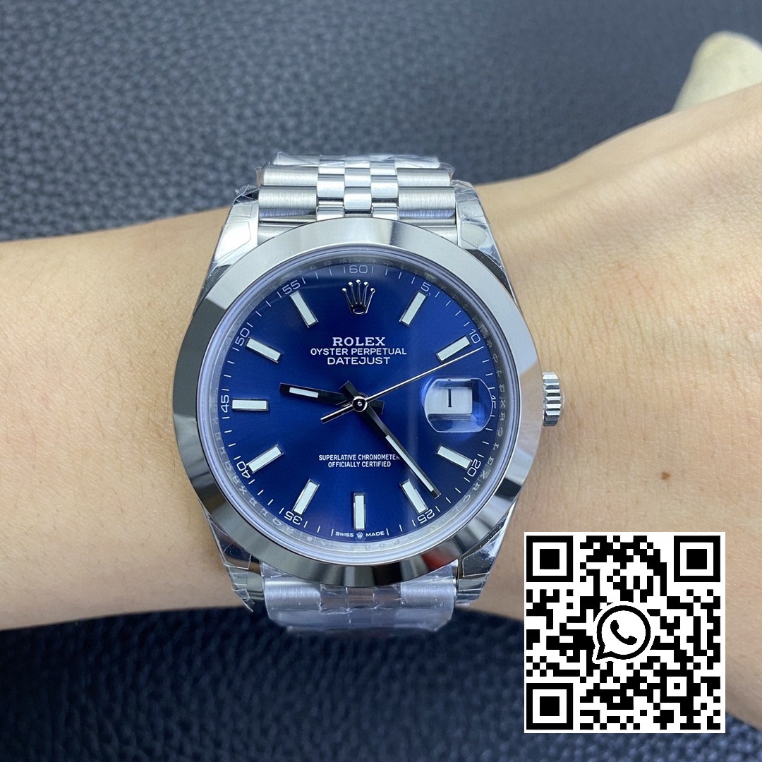 Rolex DateJust 41 126300 904L SS VS Factory 1:1 Best Edition Blue Dial