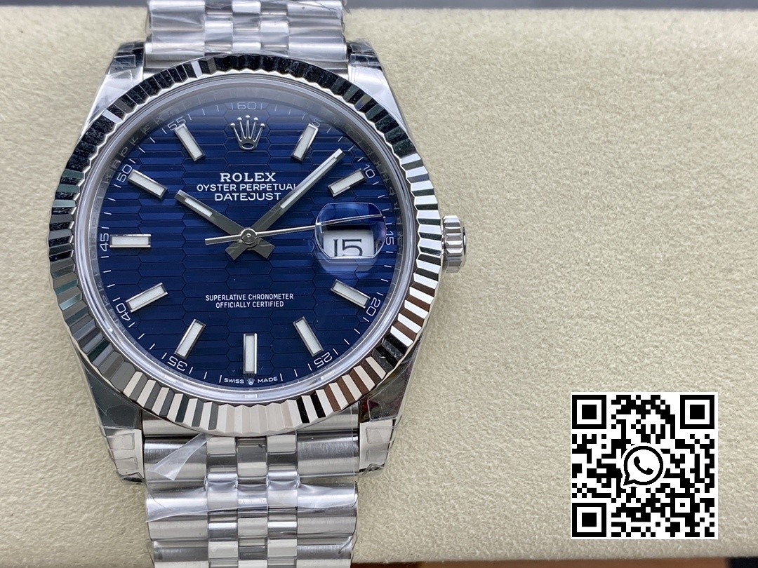 Rolex DateJust 41 126300 904L SS VS Factory 1:1 Best Edition Blue Textured Dial