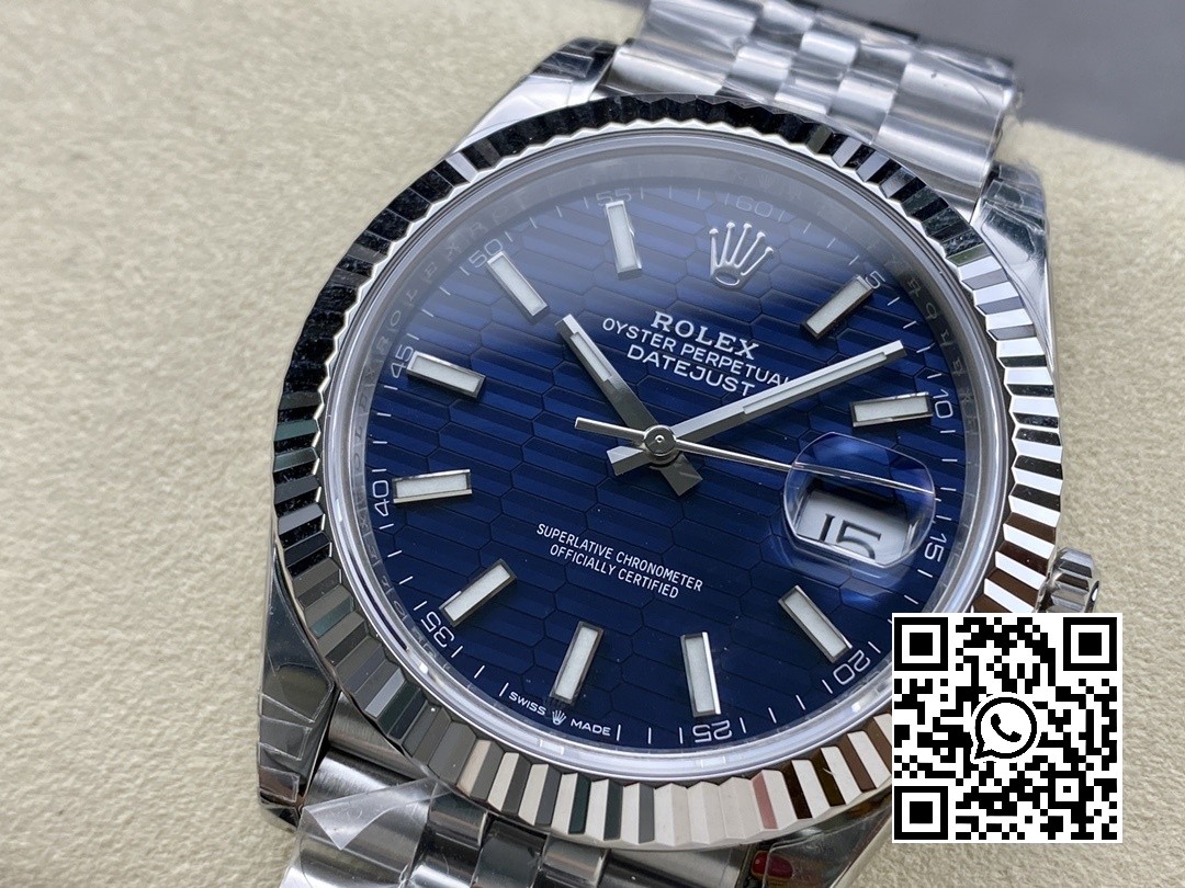 Rolex DateJust 41 126300 904L SS VS Factory 1:1 Best Edition Blue Textured Dial