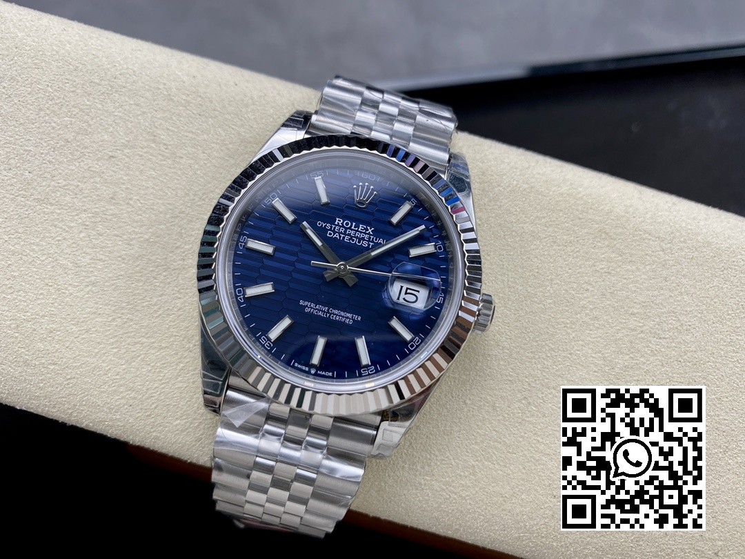 Rolex DateJust 41 126300 904L SS VS Factory 1:1 Best Edition Blue Textured Dial