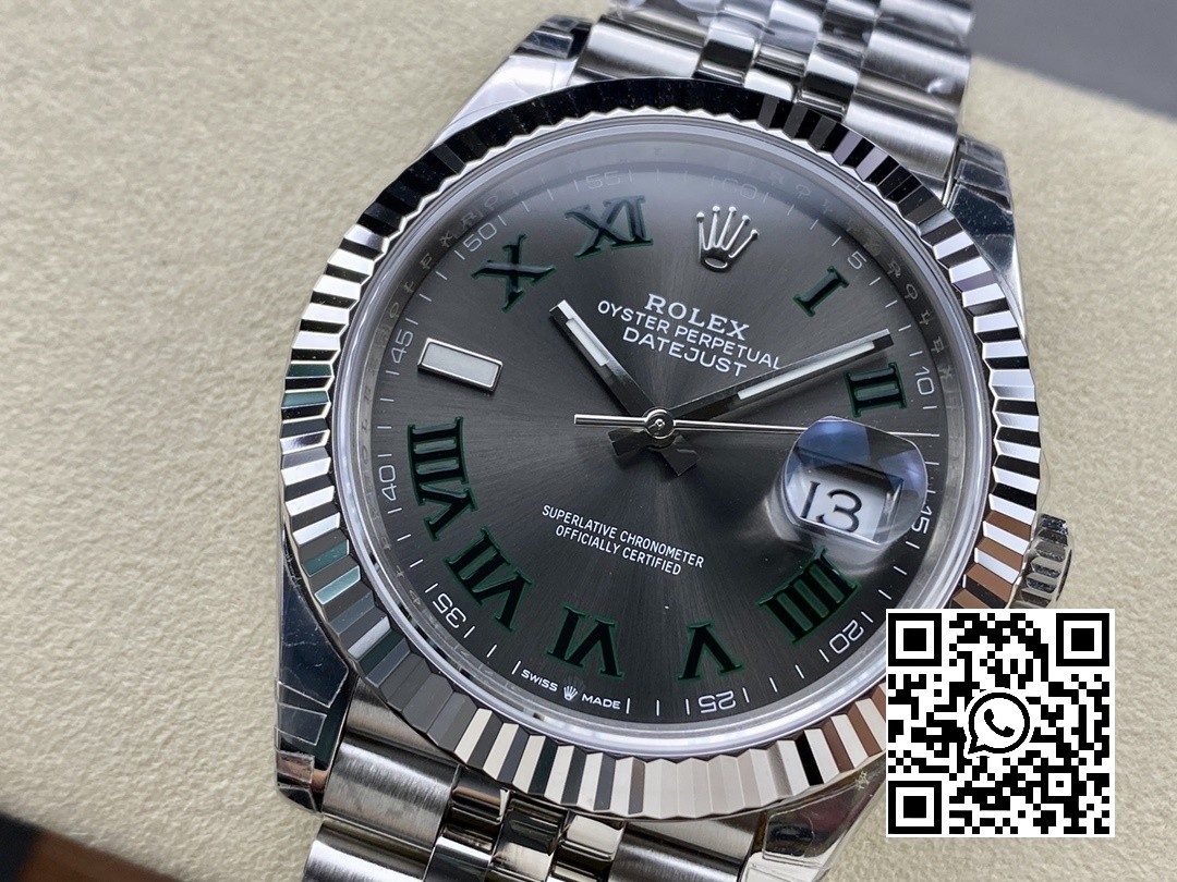 Rolex DateJust 41 126300 904L SS VS Factory 1:1 Best Edition Gray Roman Dial