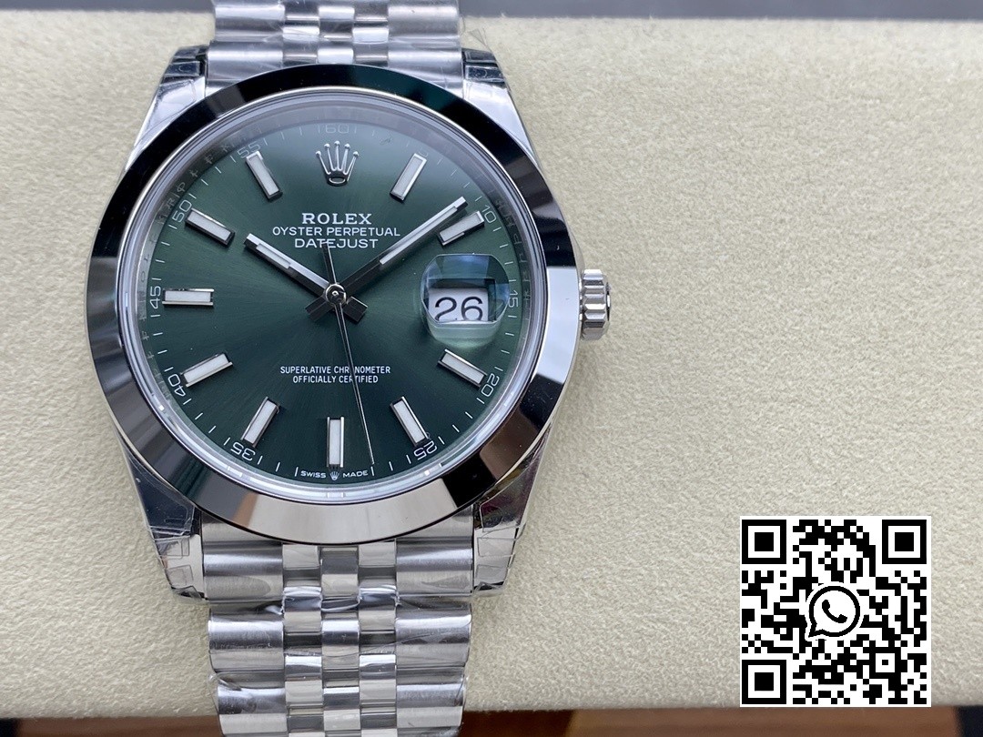 Rolex DateJust 41 126300 904L SS VS Factory 1:1 Best Edition Green Dial