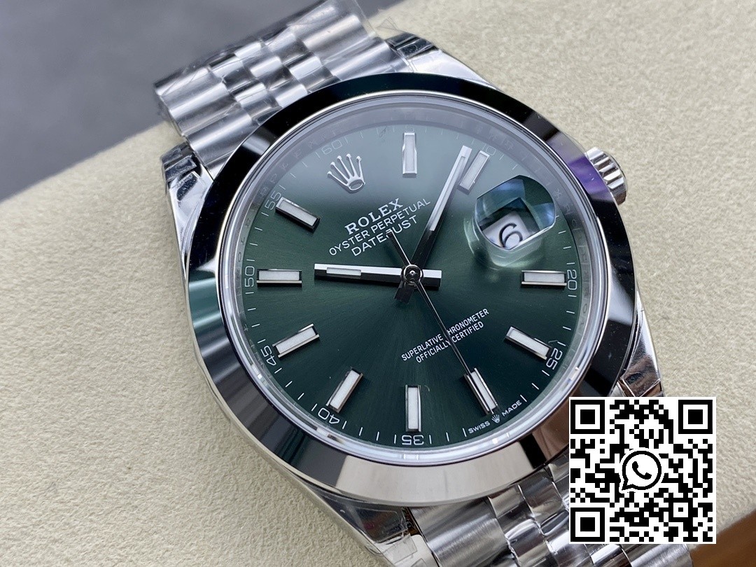 Rolex DateJust 41 126300 904L SS VS Factory 1:1 Best Edition Green Dial