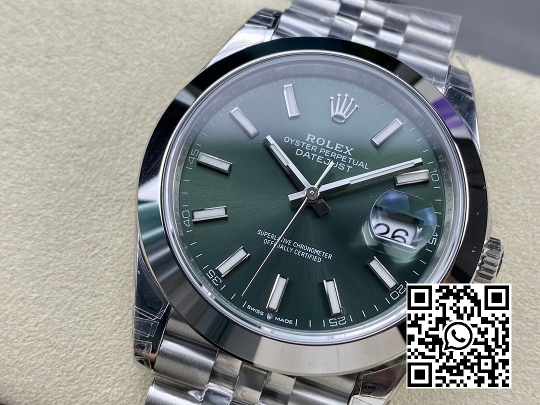 Rolex DateJust 41 126300 904L SS VS Factory 1:1 Best Edition Green Dial