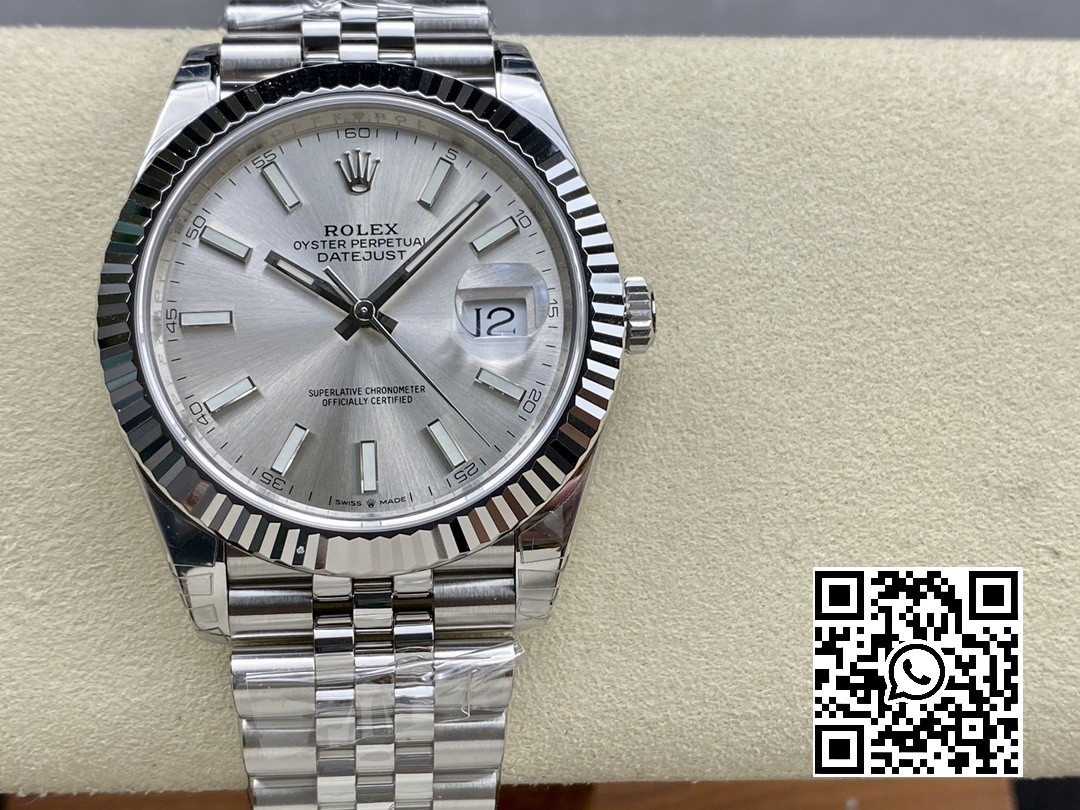 Rolex DateJust 41 126300 904L SS VS Factory 1:1 Best Edition Silvery Dial