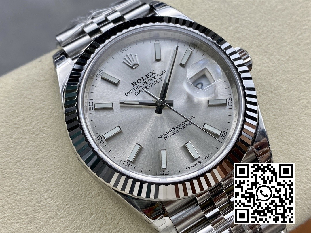 Rolex DateJust 41 126300 904L SS VS Factory 1:1 Best Edition Silvery Dial