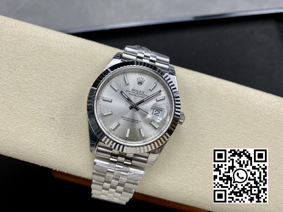 Rolex DateJust 41 126300 904L SS VS Factory 1:1 Best Edition Silvery Dial