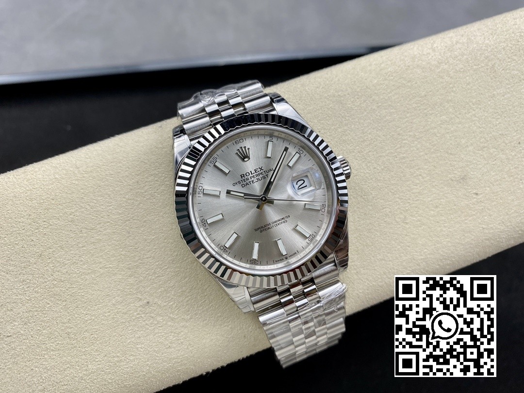 Rolex DateJust 41 126300 904L SS VS Factory 1:1 Best Edition Silvery Dial