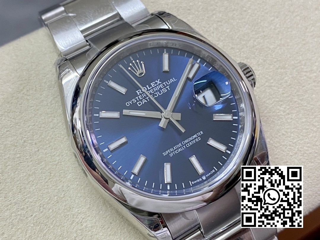 Rolex DateJust 36 SS 126200 904L Steel VS Factory 1:1 Best Edition Blue Dial