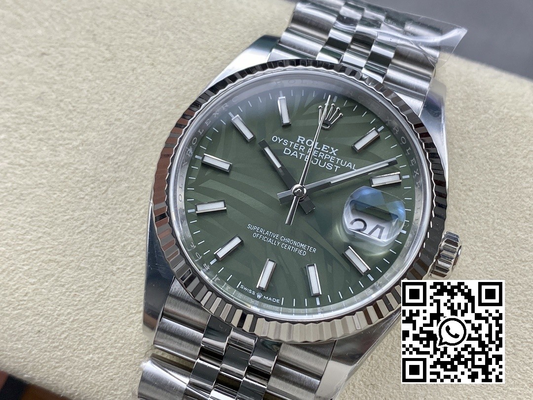 Rolex DateJust 36 SS 126234 Clean Factory 1:1 Best Edition 904L Steel Green Leaf Dial