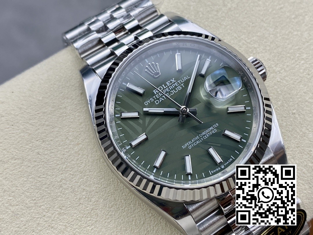 Rolex DateJust 36 SS 126234 Clean Factory 1:1 Best Edition 904L Steel Green Leaf Dial