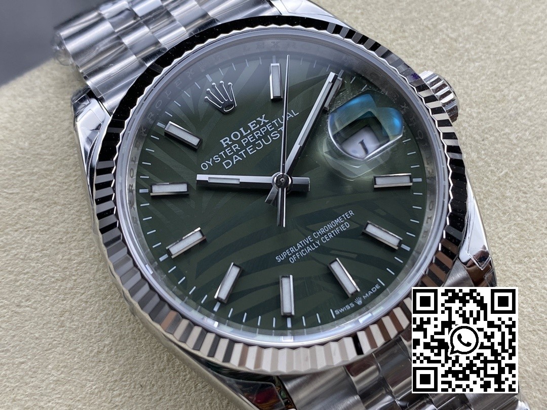 Rolex DateJust 36 SS 126234 VS Factory 1:1 Best Edition 904L Steel Green Leaf Dial