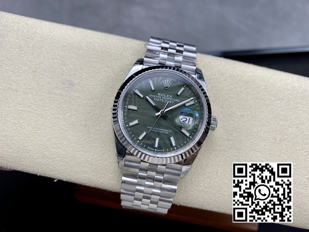 Rolex DateJust 36 SS 126234 VS Factory 1:1 Best Edition 904L Steel Green Leaf Dial