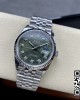 Rolex DateJust 36 SS 126234 VS Factory 1:1 Best Edition 904L Steel Green Leaf Diamonds Dial