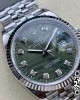 Rolex DateJust 36 SS 126234 VS Factory 1:1 Best Edition 904L Steel Green Leaf Diamonds Dial