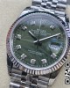 Rolex DateJust 36 SS 126234 VS Factory 1:1 Best Edition 904L Steel Green Leaf Diamonds Dial