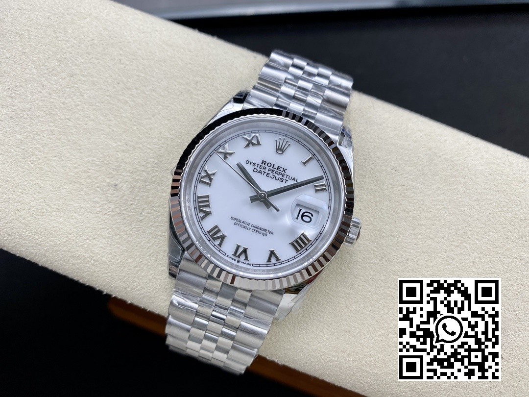 Rolex DateJust 36 SS 126234 VS Factory 1:1 Best Edition 904L Steel White Roman Dial