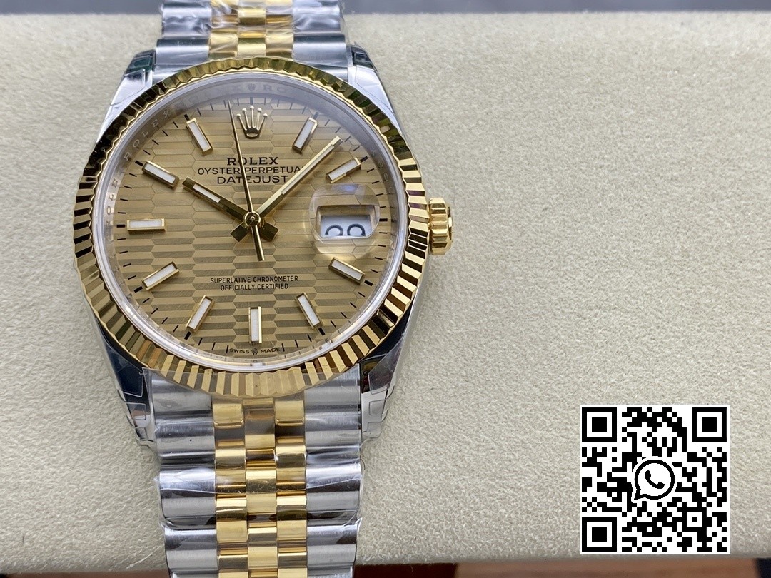 Rolex DateJust 36 126233 SS/YG VS Factory 1:1 Best Edition 904L Steel YG Textured Dial