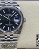 Rolex DateJust 36 126234 904L SS Clean Factory 1:1 Best Edition Fluted Bezel Black Dial