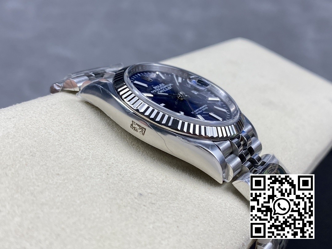 Rolex DateJust 36 126234 904L SS Clean Factory 1:1 Best Edition Fluted Bezel Blue Dial