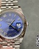 Rolex DateJust 36 126234 904L SS Clean Factory 1:1 Best Edition Fluted Bezel Bluw Roman Dial