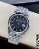 Rolex DateJust 36 126234 904L SS VS Factory 1:1 Best Edition Fluted Bezel Black Dial