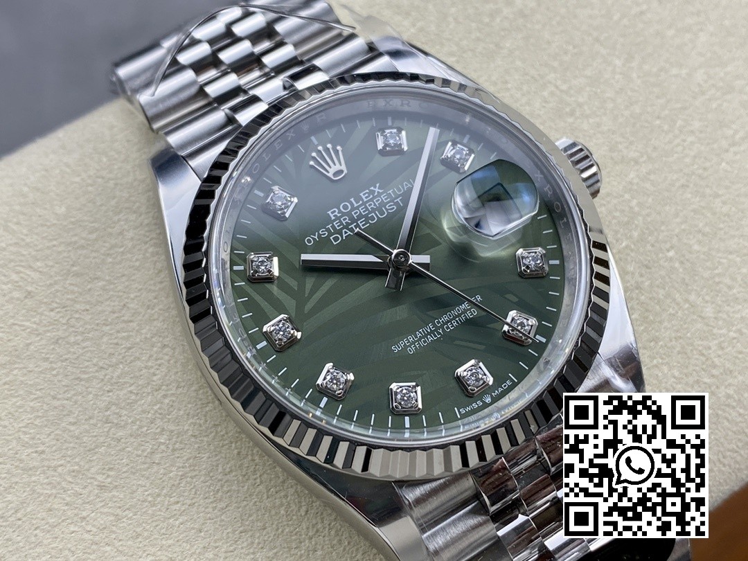 Rolex DateJust 36 126234 Clean Factory 1:1 Best Edition 904L Steel Green Leaves Dial