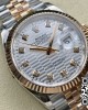 Rolex DateJust 36 126231 SS/RG VS Factory 1:1 Best Edition 904L Steel Silver Textured Diamonds Dial